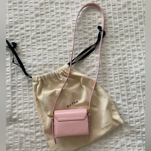 BY FAR Pink Micro Fran Shoulder Bag - Picture 8 of 9